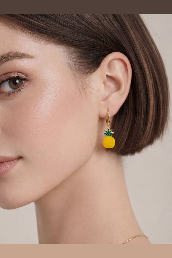 seree Harvest Jade Stone Charm Earrings