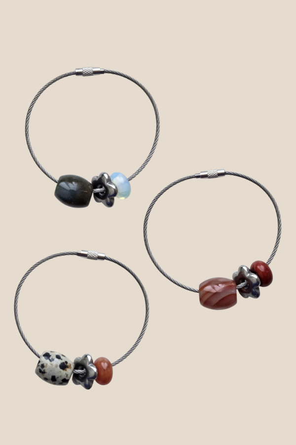 CoutuKitsch Beaded Key Ring Keychain