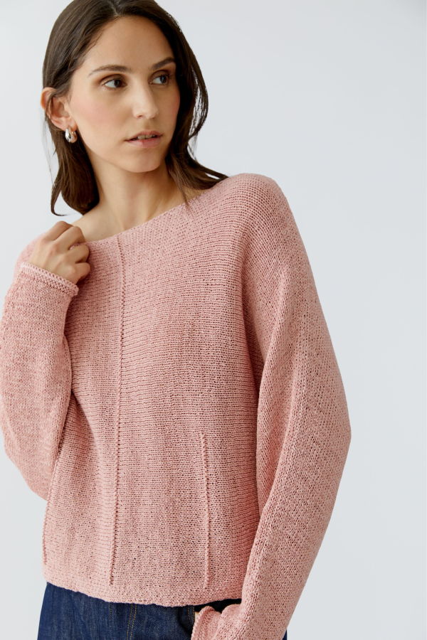 OUI FASHION Tricot Fil Ruban Sweater - Dusty Rose