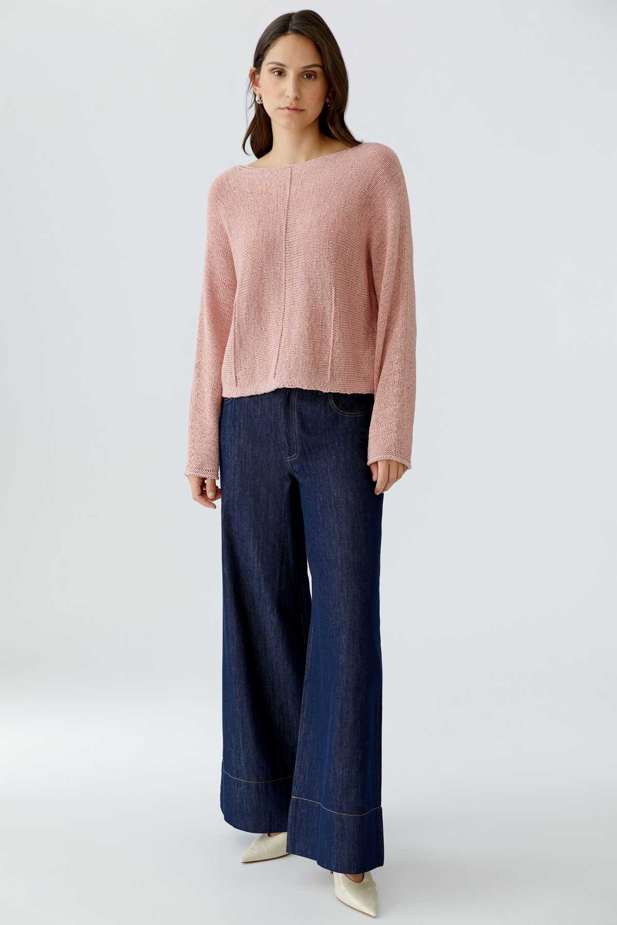 OUI FASHION Tricot Fil Ruban Sweater - Dusty Rose - Image 3 of 7