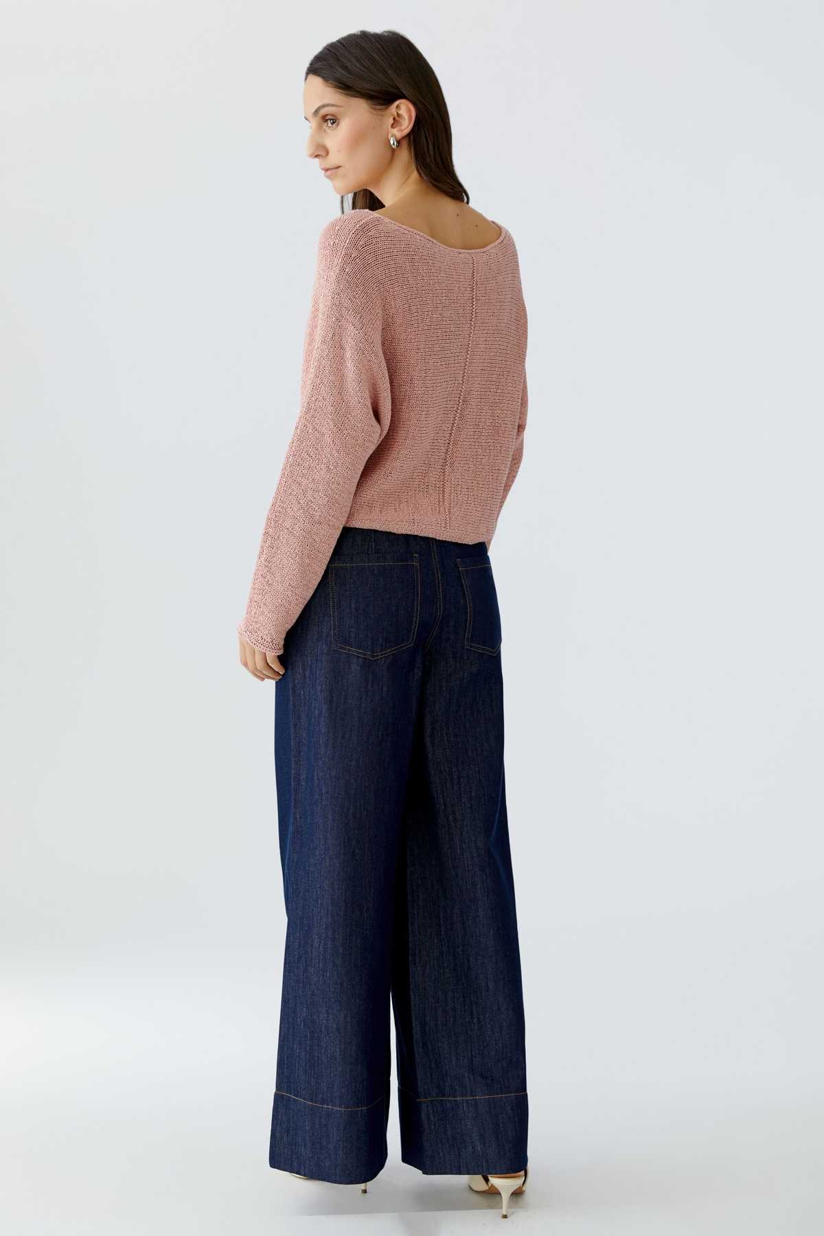 OUI FASHION Tricot Fil Ruban Sweater - Dusty Rose - Image 4 of 7