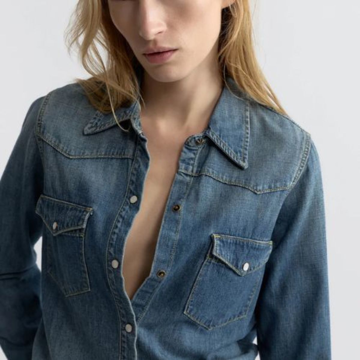 Nili Lotan Travis Shirt - Indigo Rinse - Image 2 of 7