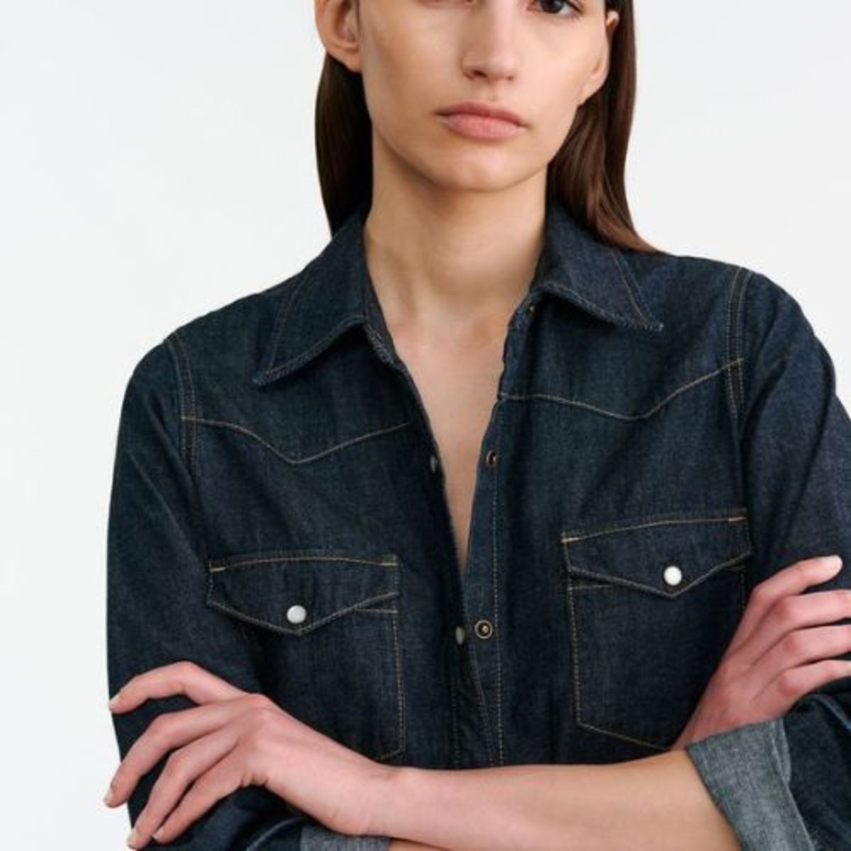 Nili Lotan Travis Shirt - Indigo Rinse - Image 5 of 7