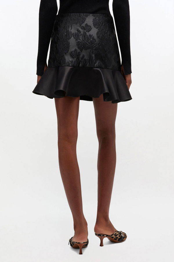 Ganni Satin Cloque Mini Skirt