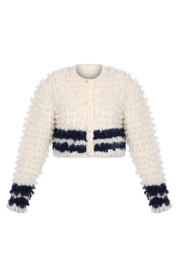 Carolina K Marjorie Cardigan - Navy Stripe