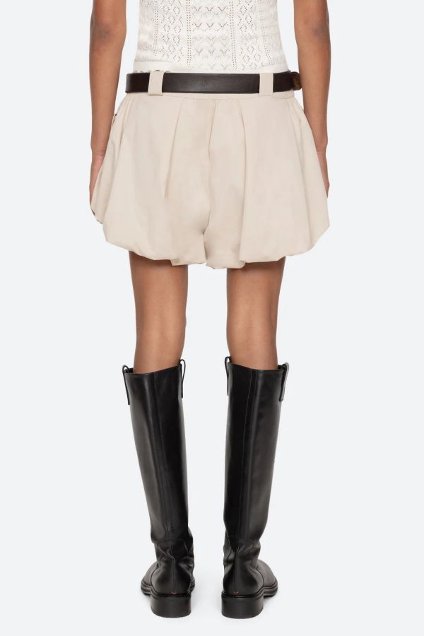 Sea NY Andrea Workwear Bubble Shorts - Stone