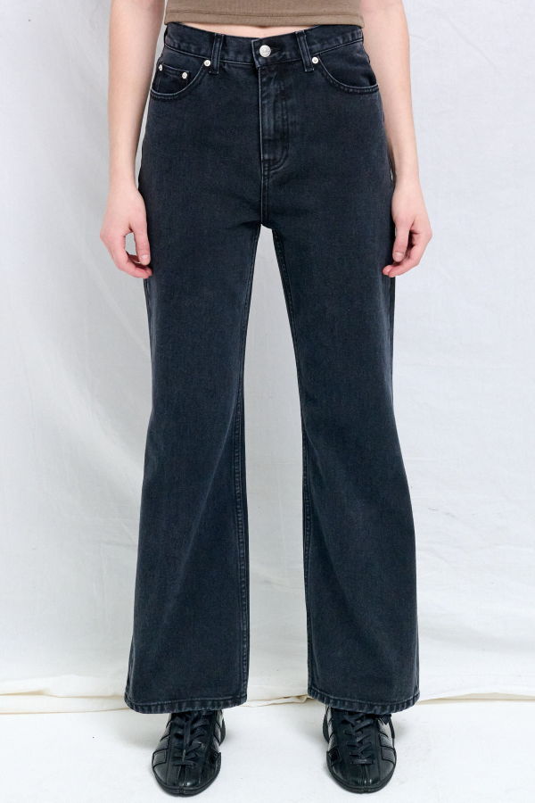 Dunst Black Relaxed Flared Jeans