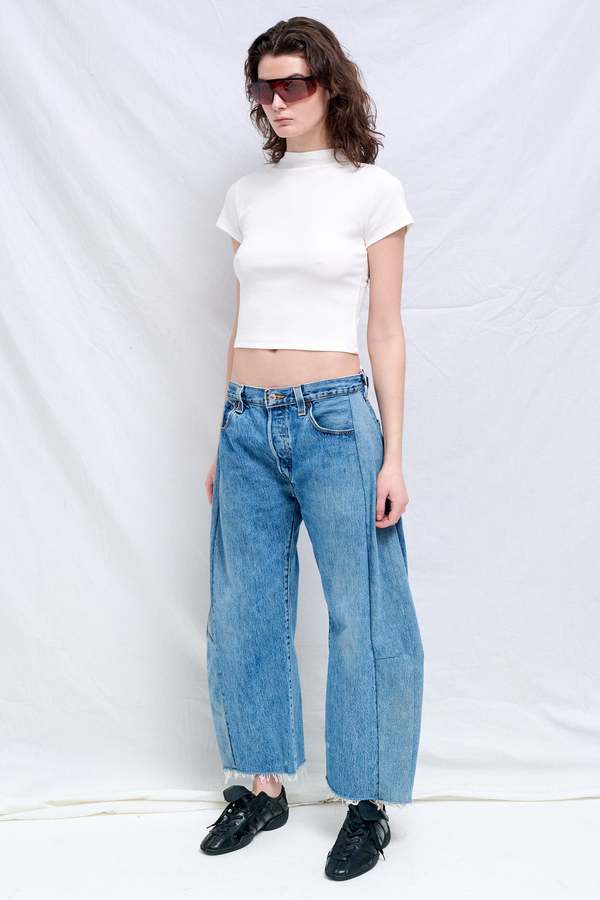 Assembly White Slim Fit Mock Neck T-Shirt Top - White