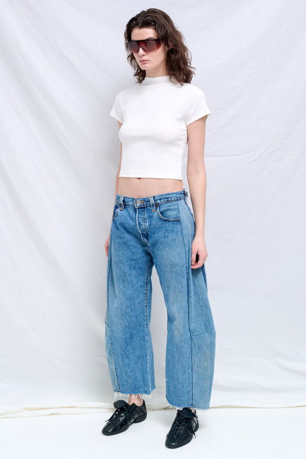 Assembly White Slim Fit Mock Neck T-Shirt Top - White