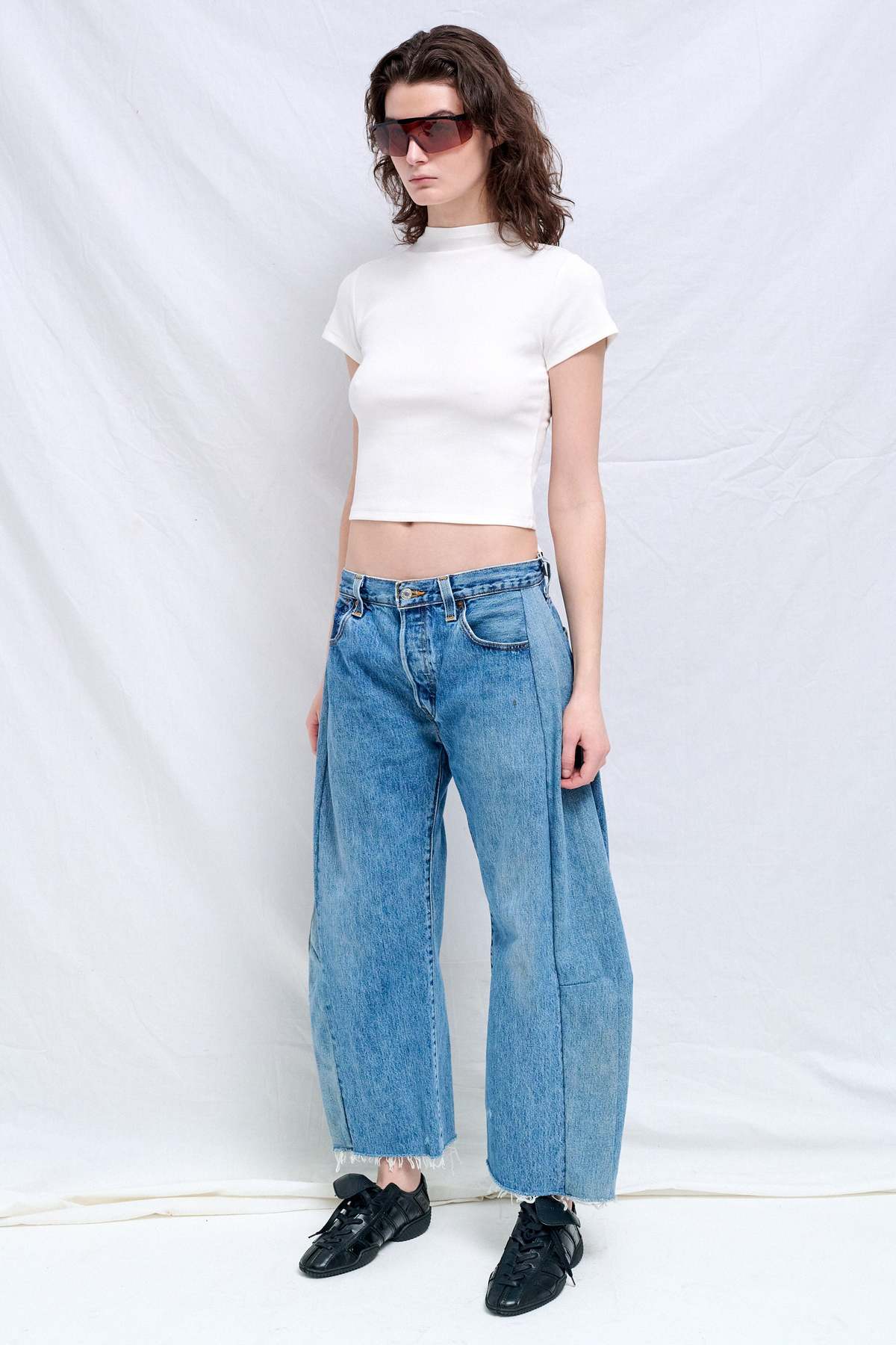 Assembly White Slim Fit Mock Neck T-Shirt Top - White - Image 2 of 3