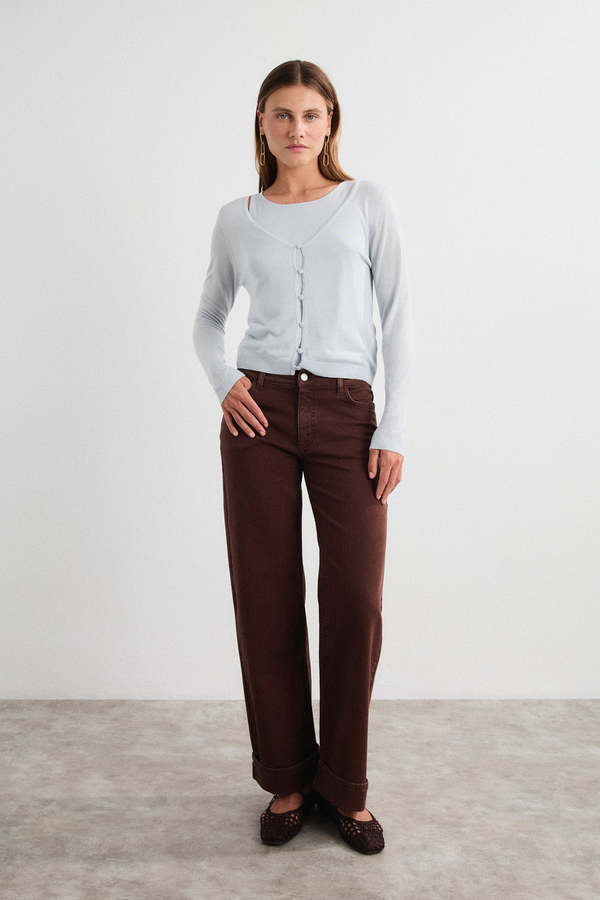 Mus & Bombon Wagyl Trousers - Brown