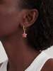 seree Harvest Jade Stone Charm Earrings - Star-Pink - Thumbnail 2