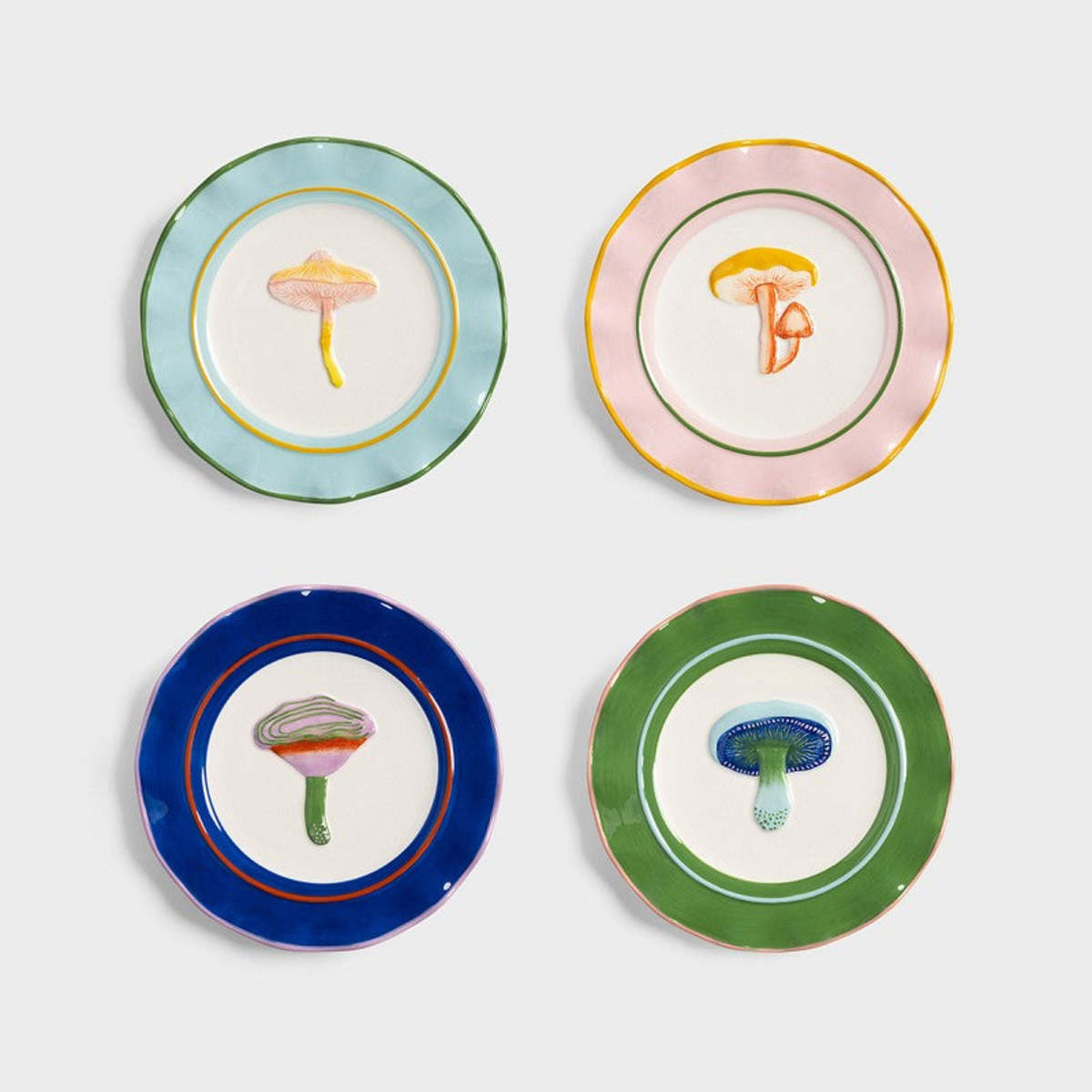 &Klevering Magic Mushroom Plate Set of 4 - Image 1 of 5