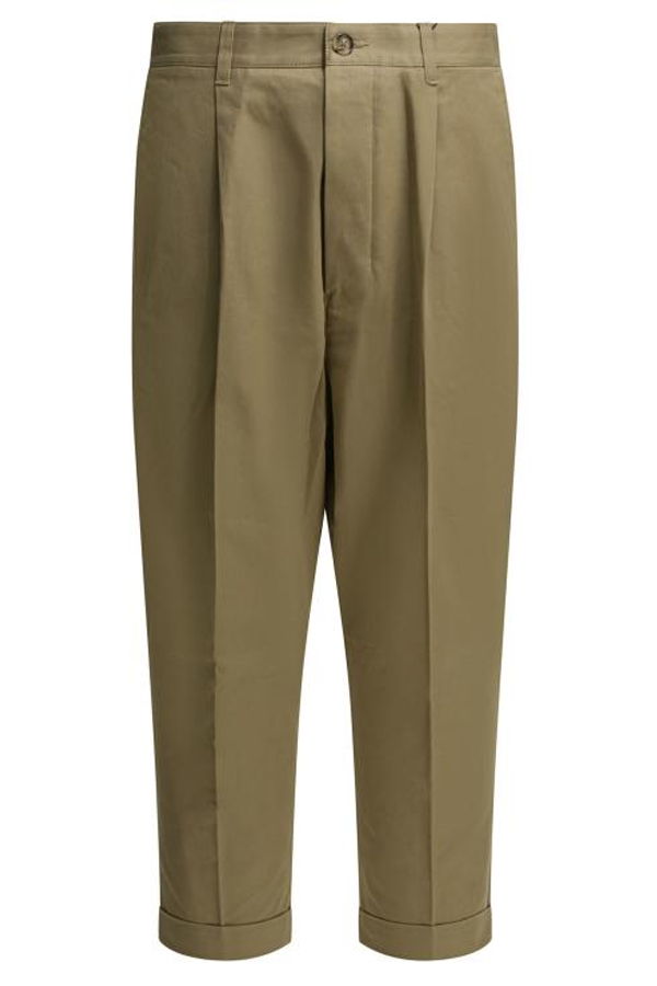 AMI HTR121CO0132A036 Straight Pants - Taupe Beige
