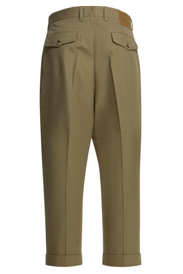 AMI HTR121CO0132A036 Straight Pants - Taupe Beige