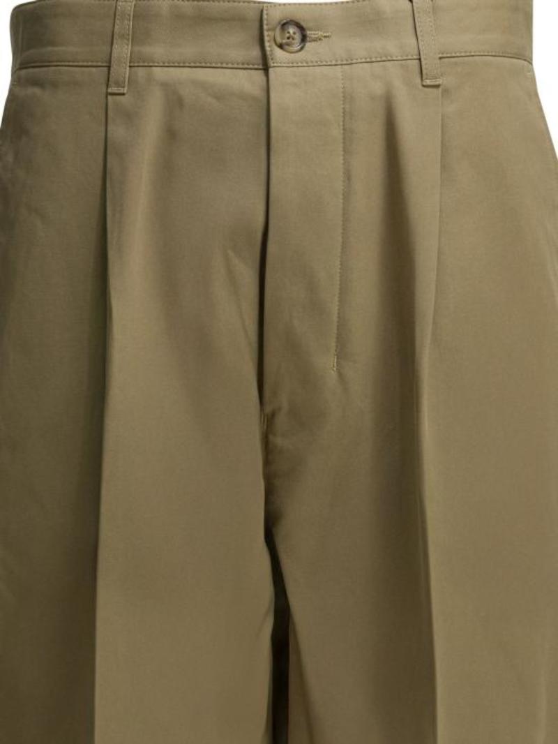 AMI HTR121CO0132A036 Straight Pants - Taupe Beige