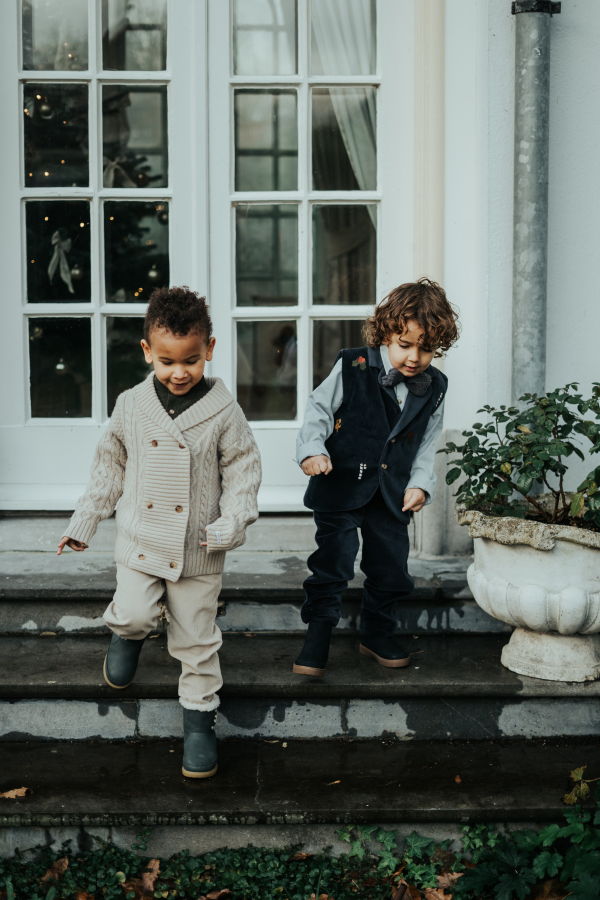 Kids Donsje Jesper Cardigan - Soft Taupe