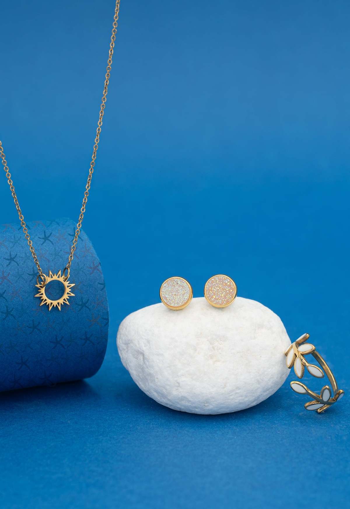 Starfish Project Brittany White Agate Stud Earrings - Image 4 of 4