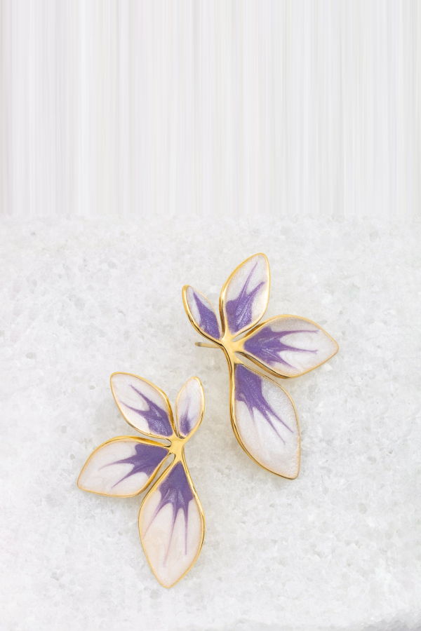 Starfish Project Flourish Lavender Leaf Earrings