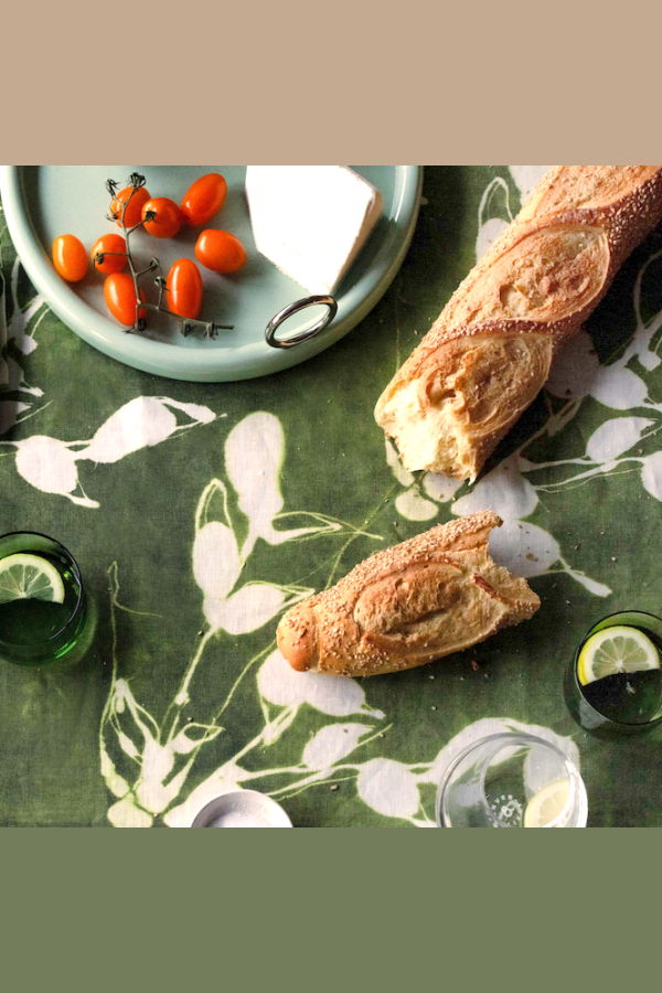 Goldie Home Porto Print Tablecloth - Olive Green