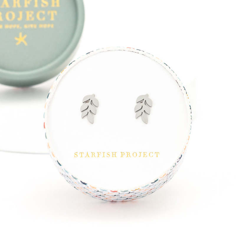 Starfish Project Rowen Leaf Stud Earrings