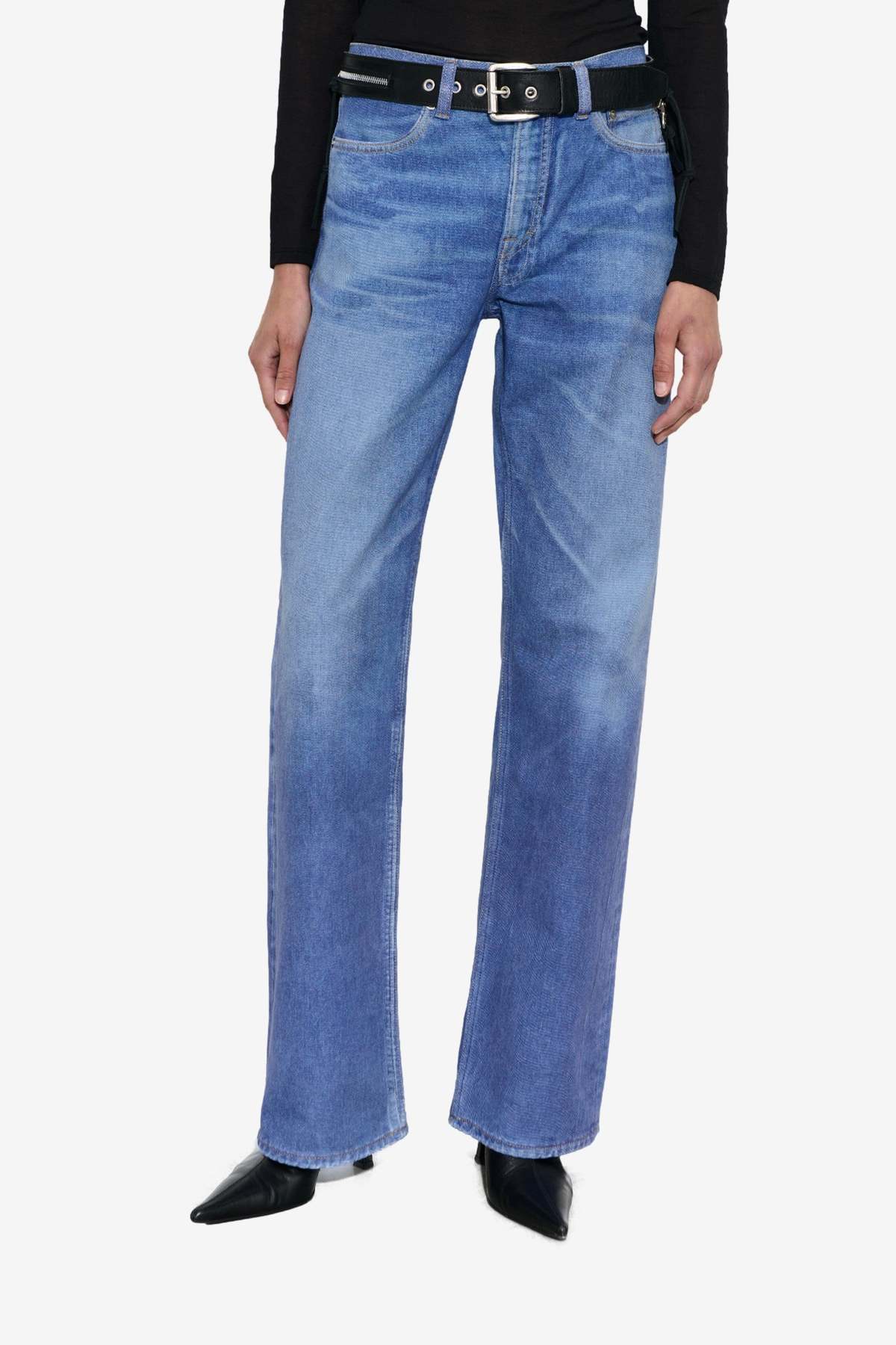 Our Legacy Wata Cut Jeans - Digital Blue Aurora Print - Image 2 of 4