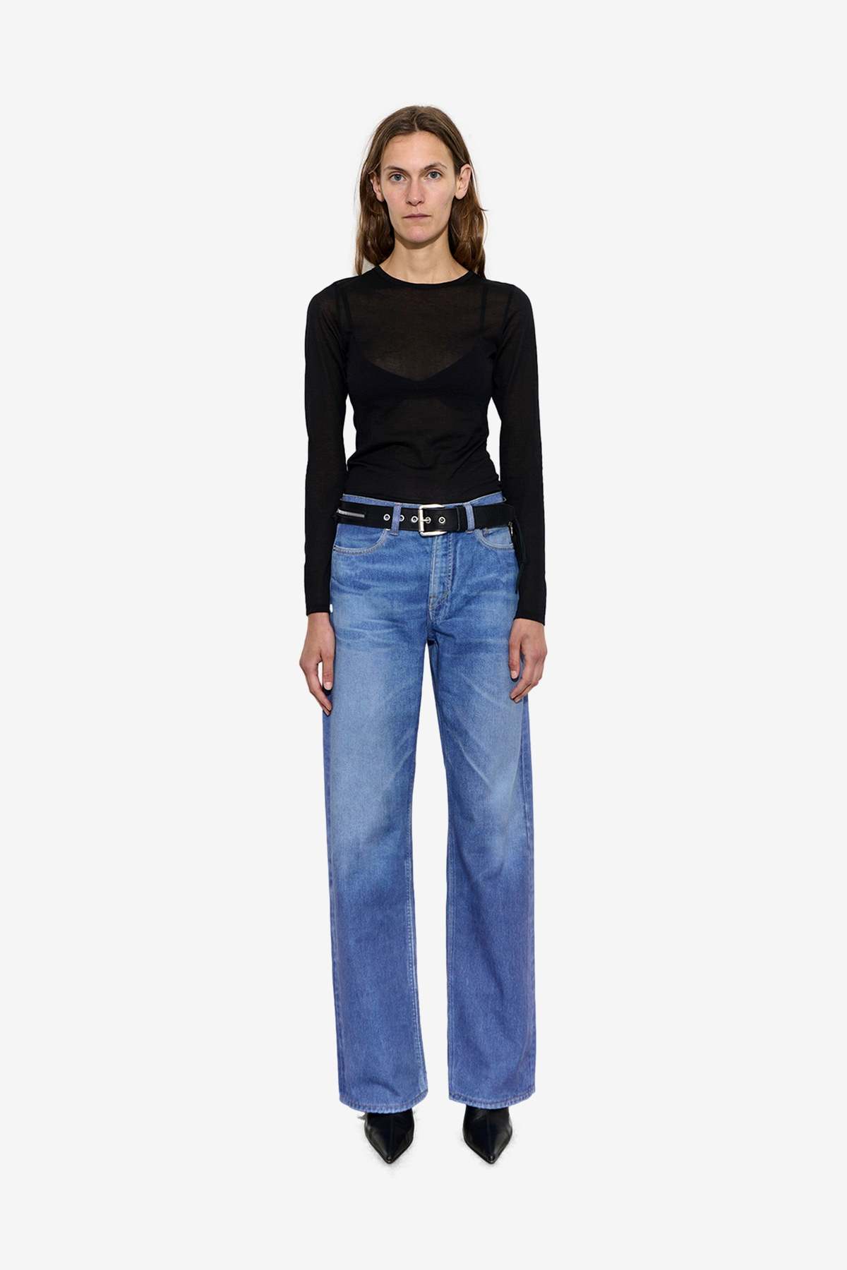 Our Legacy Wata Cut Jeans - Digital Blue Aurora Print - Image 4 of 4