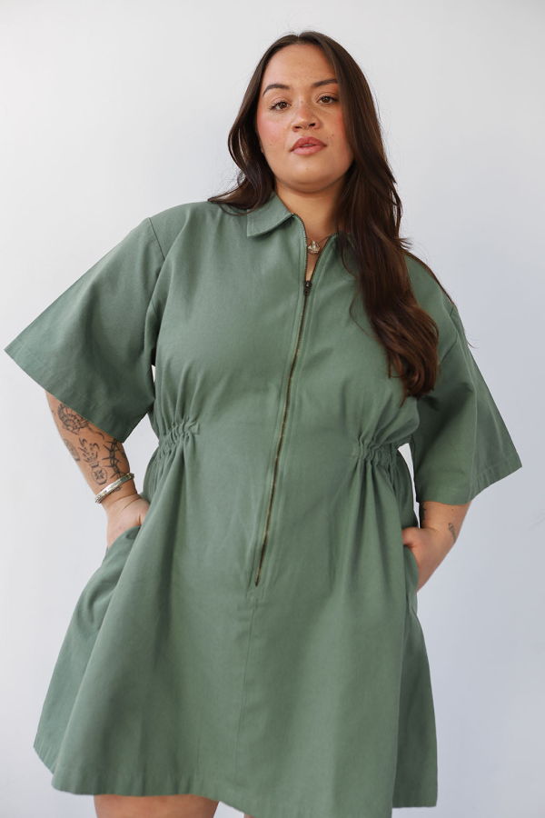 Noble Utility Dress - Sea Glass