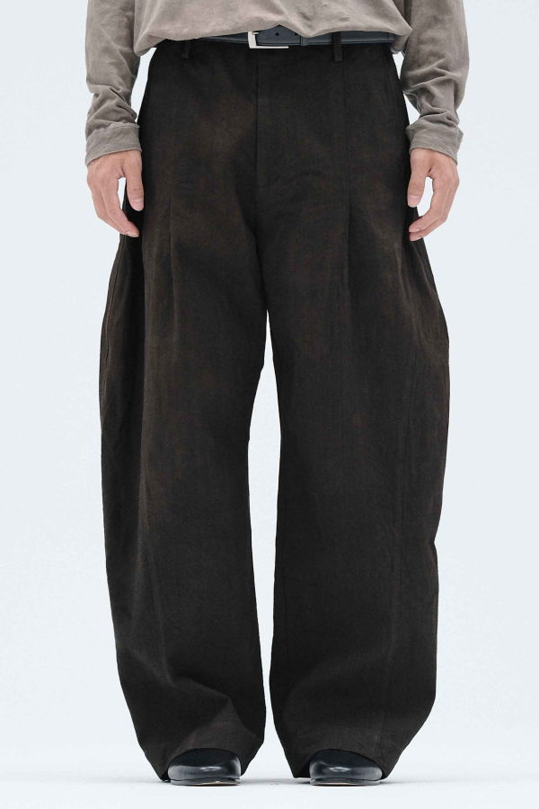 Attempt Double Pleated Vase Pants