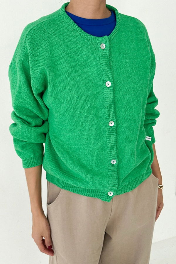 Le Bon Shoppe Cotton Leila Cardigan - Spring Green