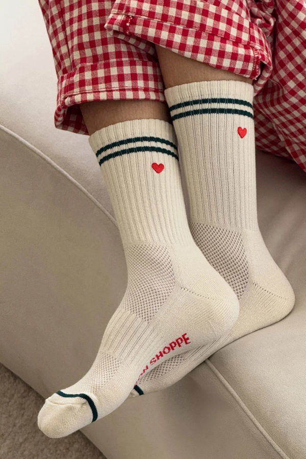 Le Bon Shoppe Embroidered Boyfriend Socks