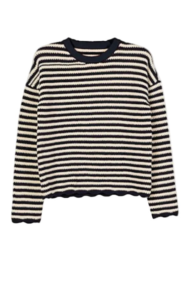 ciao lucia Febo Pullover Sweater - Navy Stripe