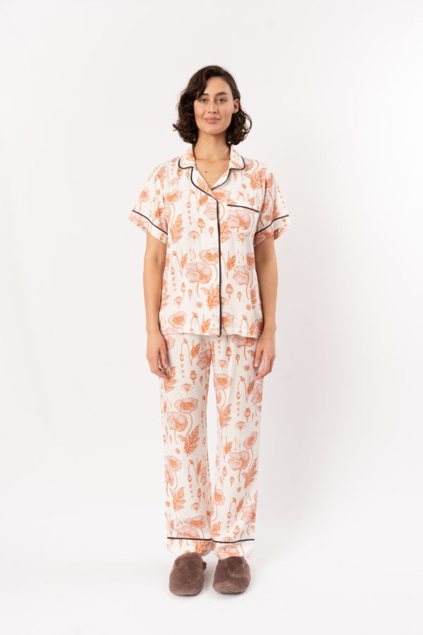 Katie Kime Poppy Pajama Pants Set - Pink