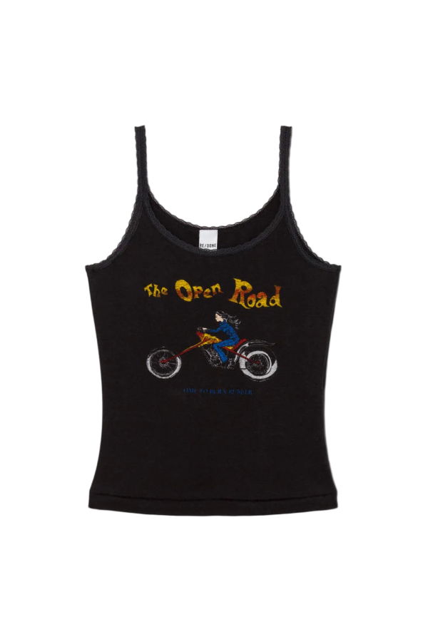 RE/DONE Lace Strap Tank Open Road - WASHED B