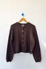 Le Bon Shoppe Leila Cotton Cardigan - Brown - Thumbnail 1
