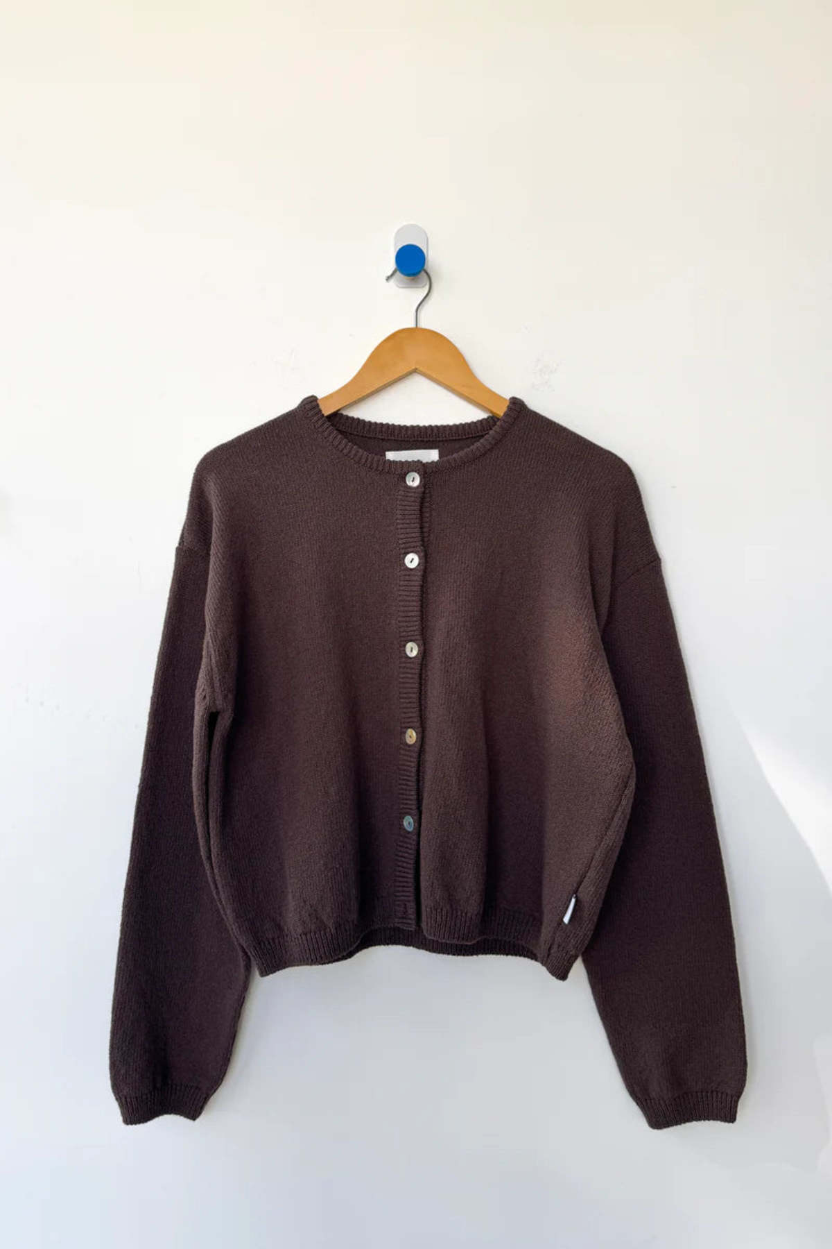 Le Bon Shoppe Leila Cotton Cardigan - Brown - Image 1 of 3