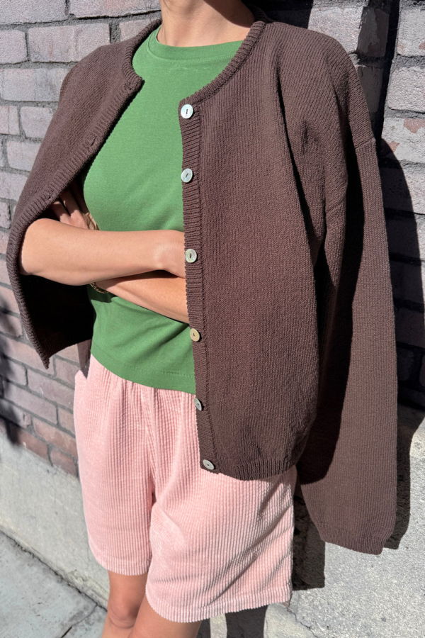 Le Bon Shoppe Leila Cotton Cardigan - Brown