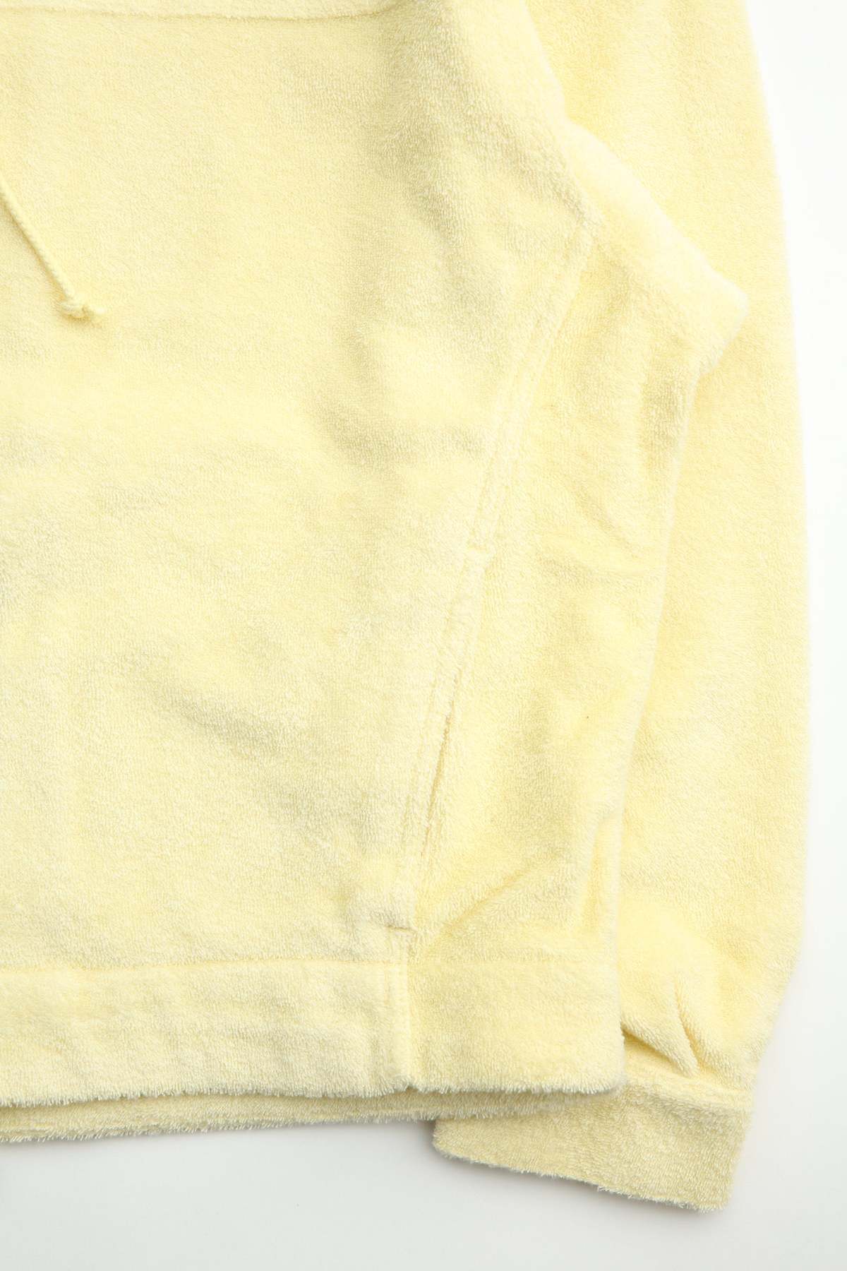 Auralee Cotton Nylon Pile Zip Parka Hoodie - Light Yellow - Image 3 of 11