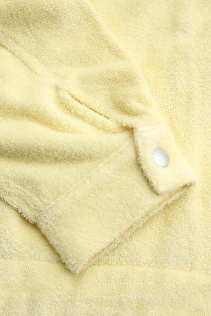 Auralee Cotton Nylon Pile Zip Parka Hoodie - Light Yellow