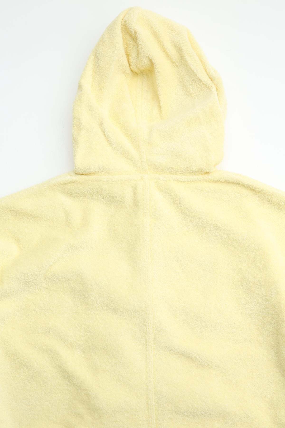 Auralee Cotton Nylon Pile Zip Parka Hoodie - Light Yellow - Image 9 of 11