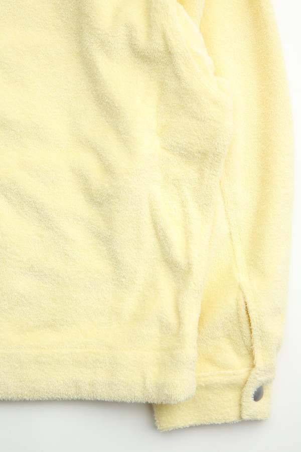 Auralee Cotton Nylon Pile Zip Parka Hoodie - Light Yellow