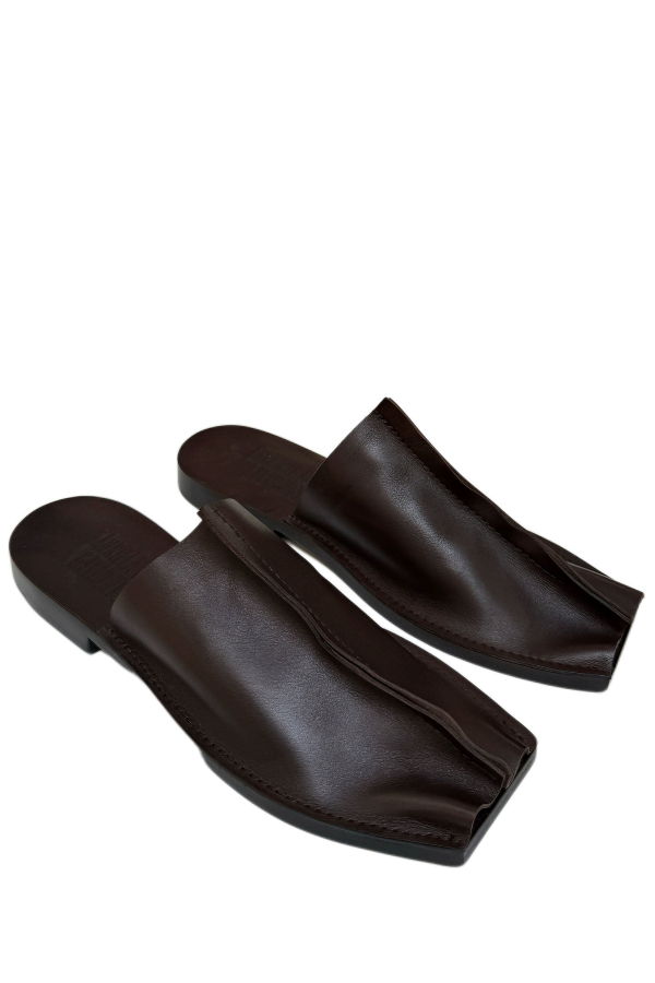 Gabriela Coll Garments No.7 Leather Open Toe Babouche Sandals - Brown