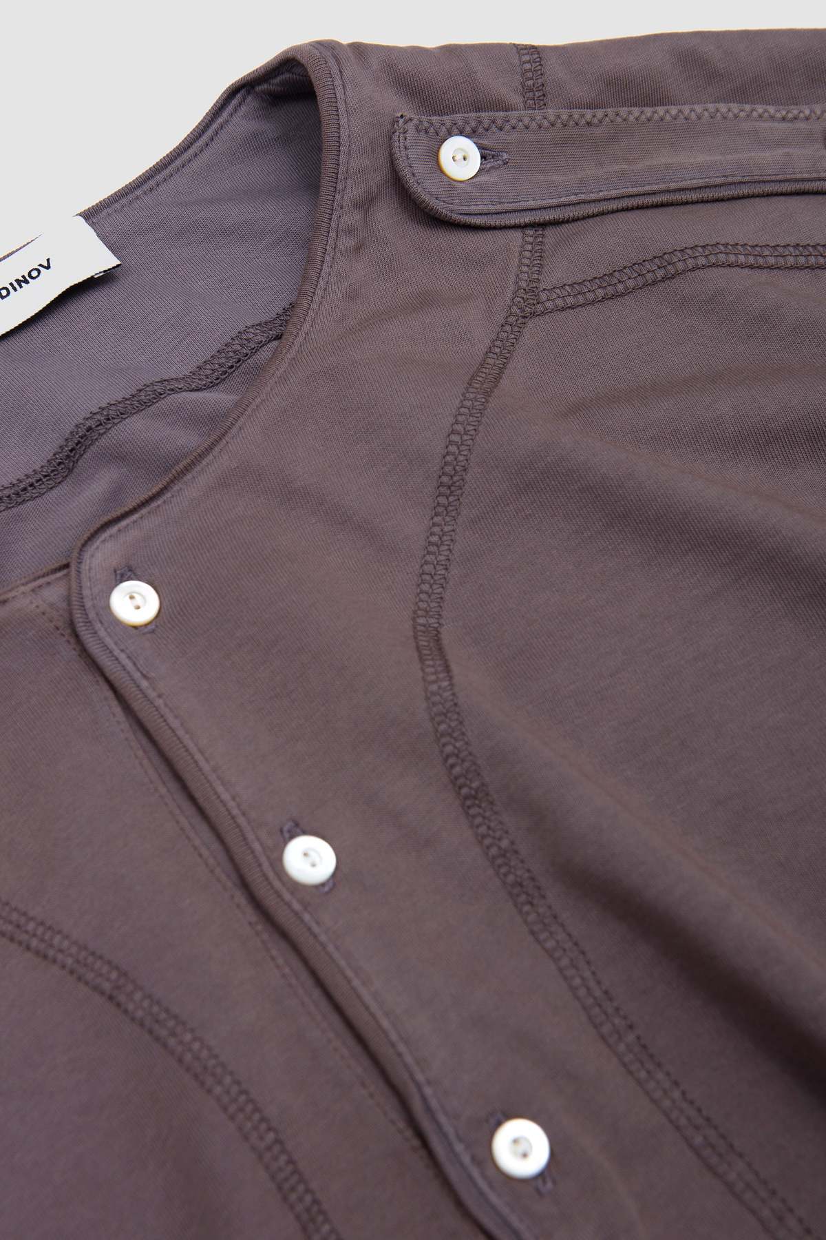 kiko kostadinov Sargo SS Henley Iris Tee - Iris - Image 3 of 5