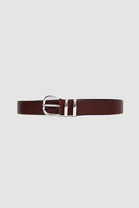 Our Legacy Laser Crack Leather 3cm Belt - Black | Garmentory