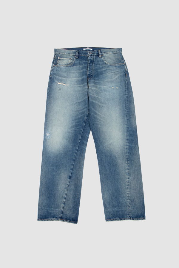 Sunflower Wide Twist Well Worn Blue Jeans