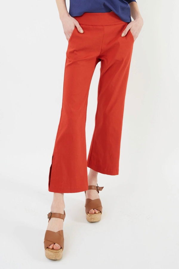 Meg Big Slit Pant - Paprika