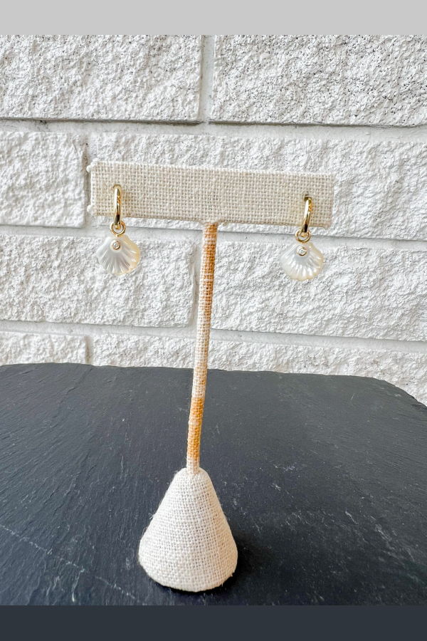 Thatch Coquille Hoop Earrings - Mother Of Pearl