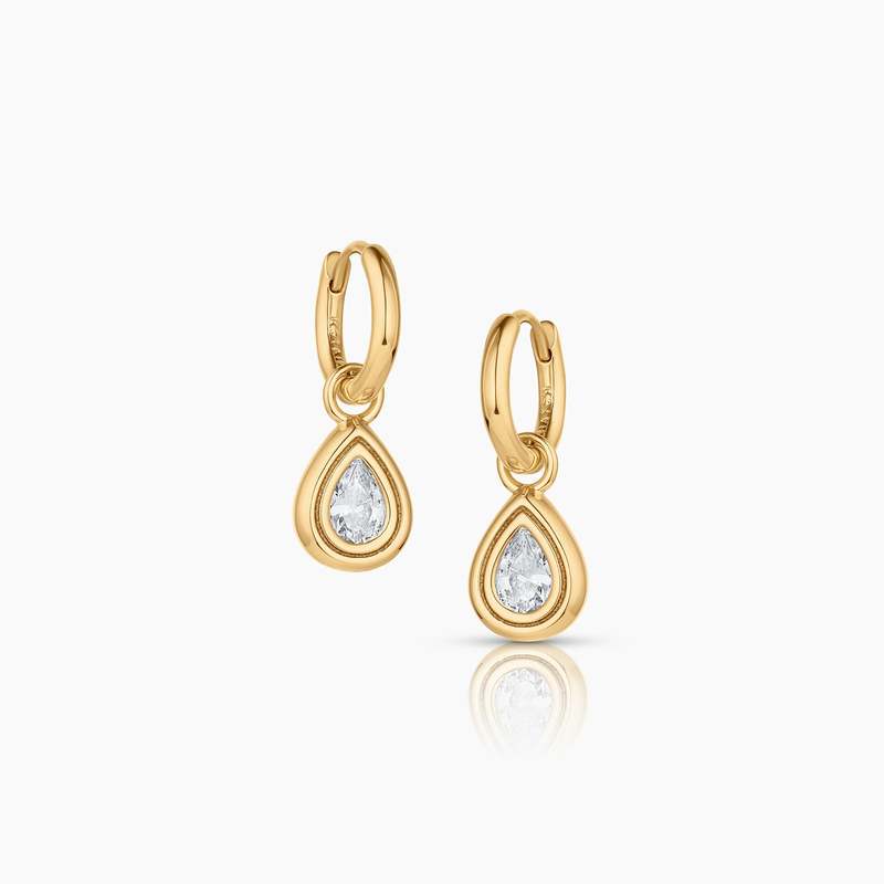 Thatch Starlet Teardrop Hoop Earrings - 14K Gold Plated