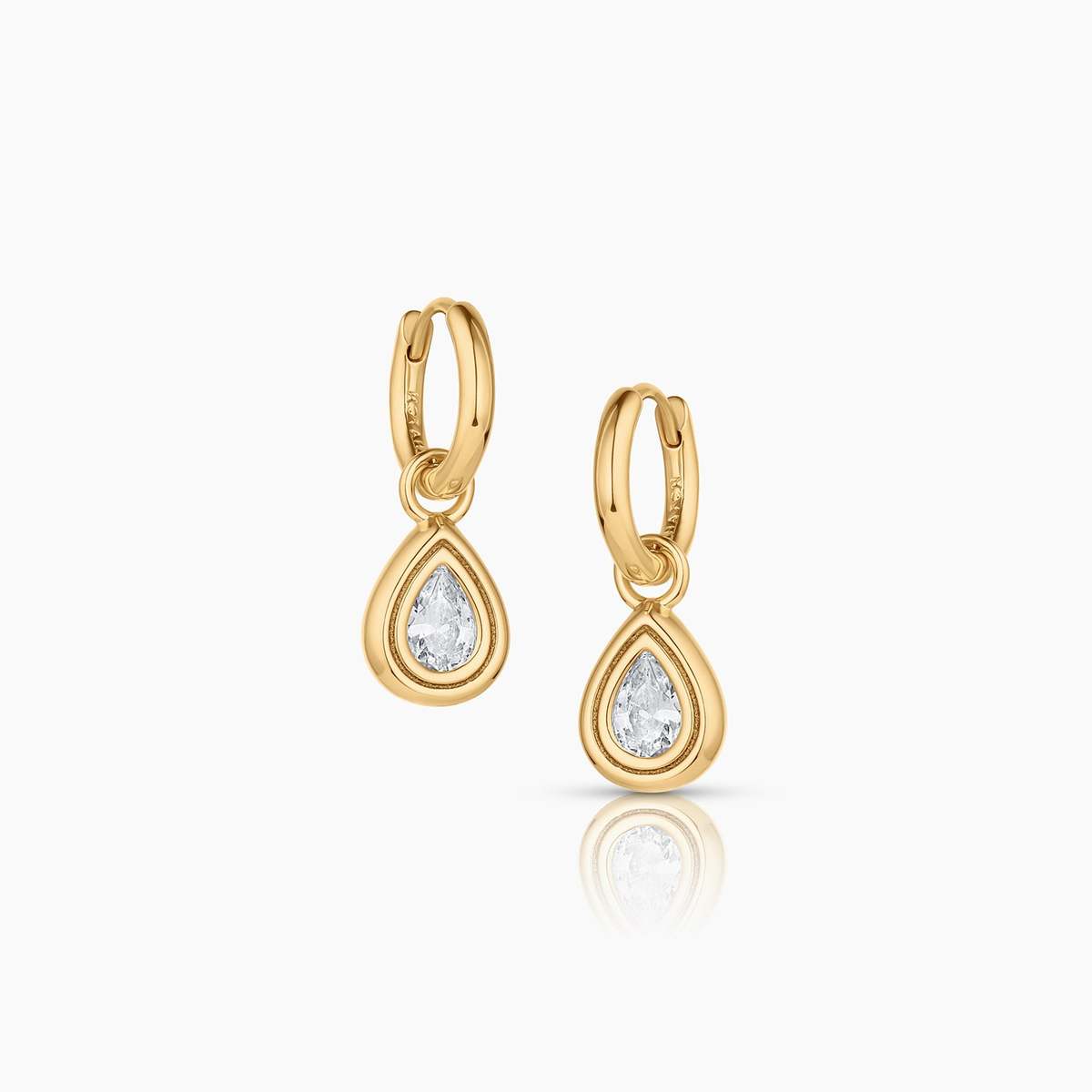 Thatch Starlet Teardrop Hoop Earrings - 14K Gold Plated - Image 4 of 5