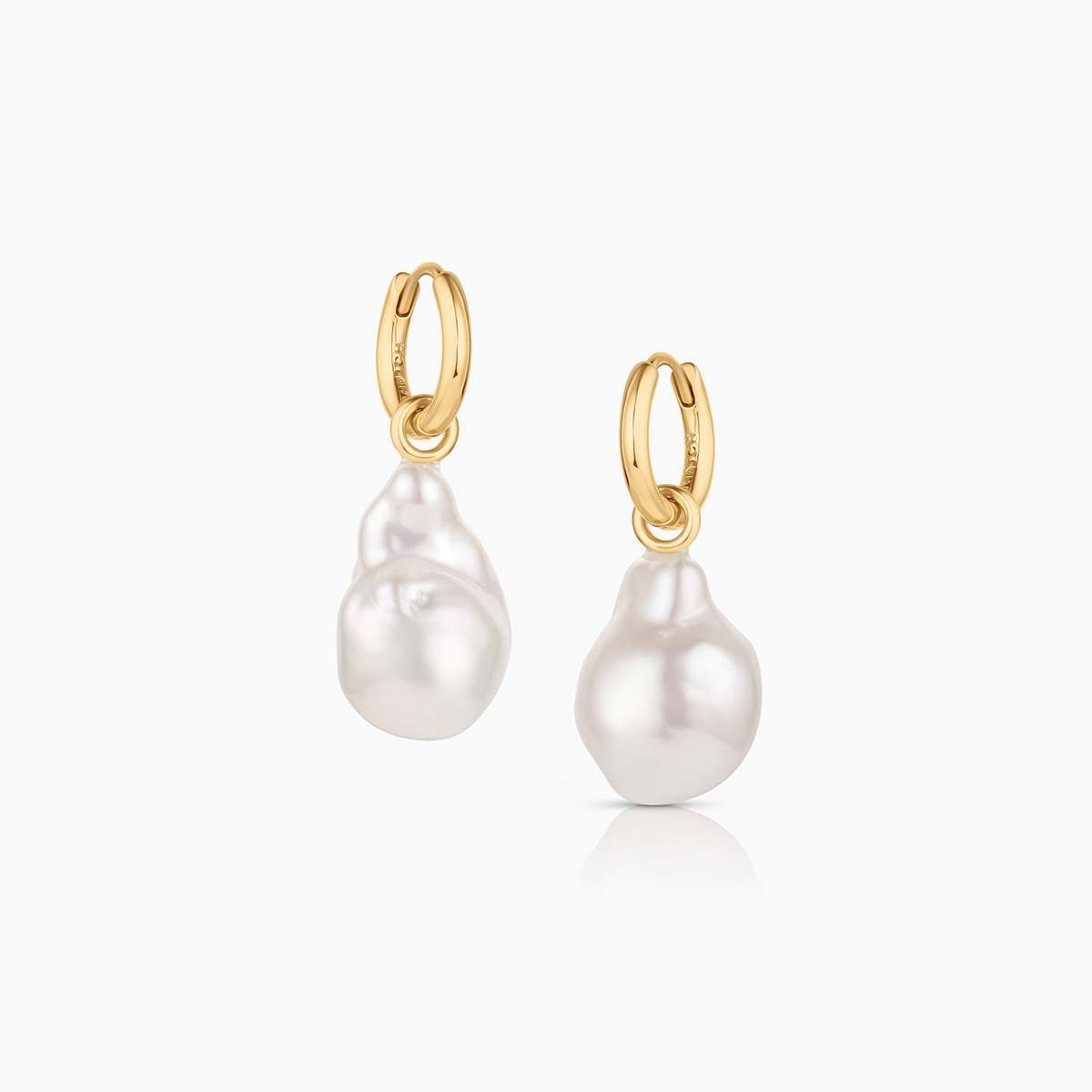 Thatch Talia Pearl Hoop Earrings - 14k Gold Plated - Image 4 of 5